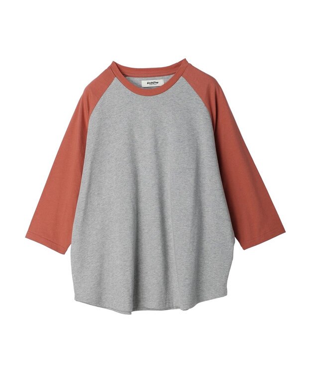 Green Parks ・Ｄｏｕｂｌｅ　Ｆｌａｇｓ　ラグラン７分袖Ｔシャツ Pink