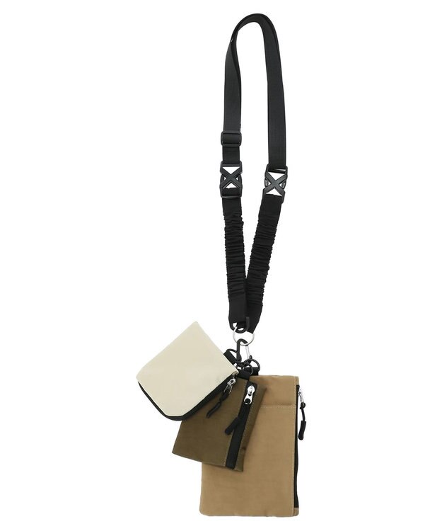 Green Parks ・マルチ３Ｐポーチショルダー Beige