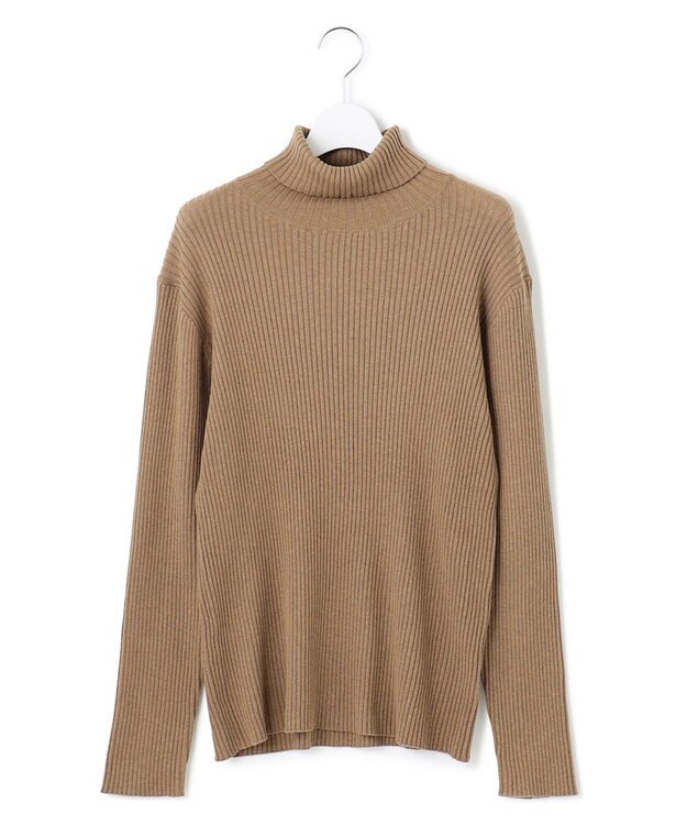 J.PRESS YORK STREET 【WOMEN】リブタートルニット ブラウン系