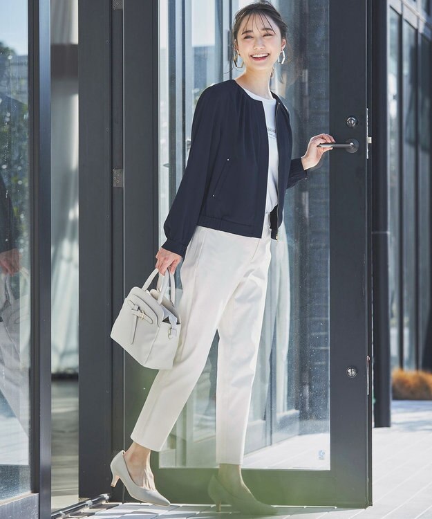 ANY SIS 【撥水機能】サテンストレッチビューティー パンツ オフ