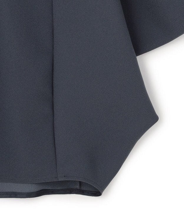 ICB 【先行予約】 FluidBackSatin ドルマンスリーブボウタイブラウス ダルブルー