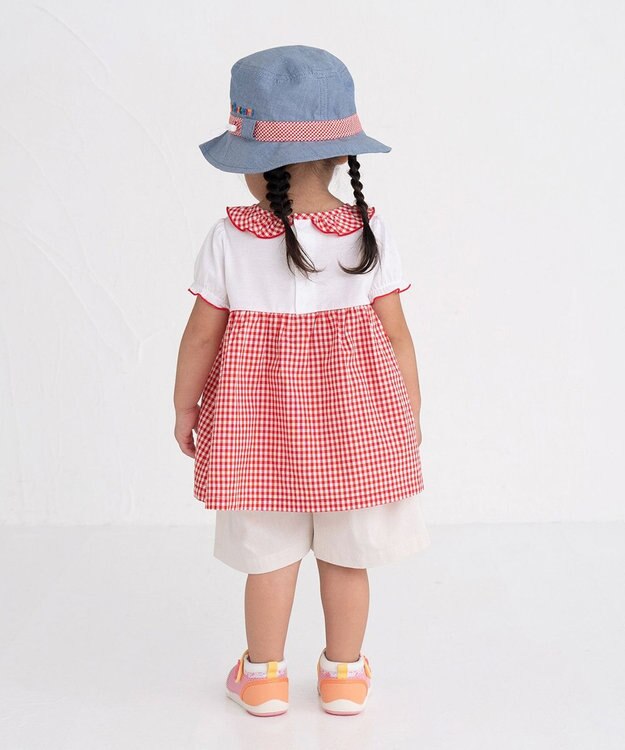 MIKI HOUSE HOT BISCUITS 【44-54cm】 ダンガリー素材 クロッシェ(帽子) ブルー