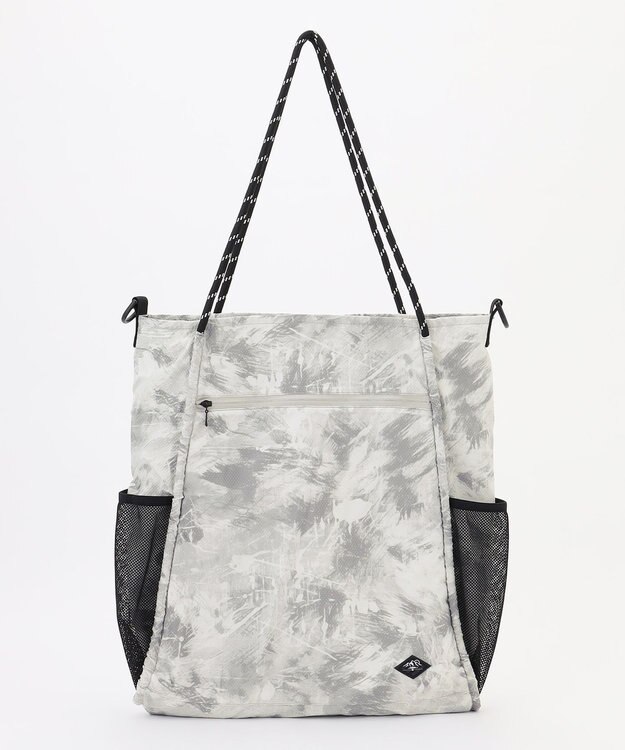 JOSEPH ABBOUD MOUNTAIN 【軽量/ECO撥水/ポケッタブル】エンボスプリント トートバッグ ライトグレー系5