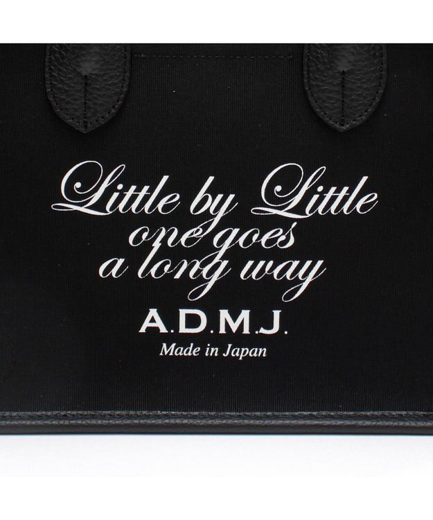 A.D.M.J. 【ファブリック】オフィサー/イタリアンファブリックヘリ巻きトートS ブラック