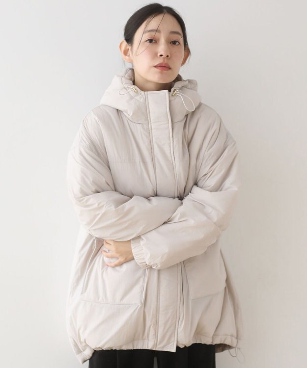 Green Parks フーディ中綿コート Light Gray