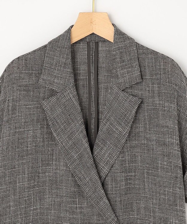 組曲 S 【先行予約】【WEB限定】メランジレノクロス バックペプラムジャケット ブラック系7