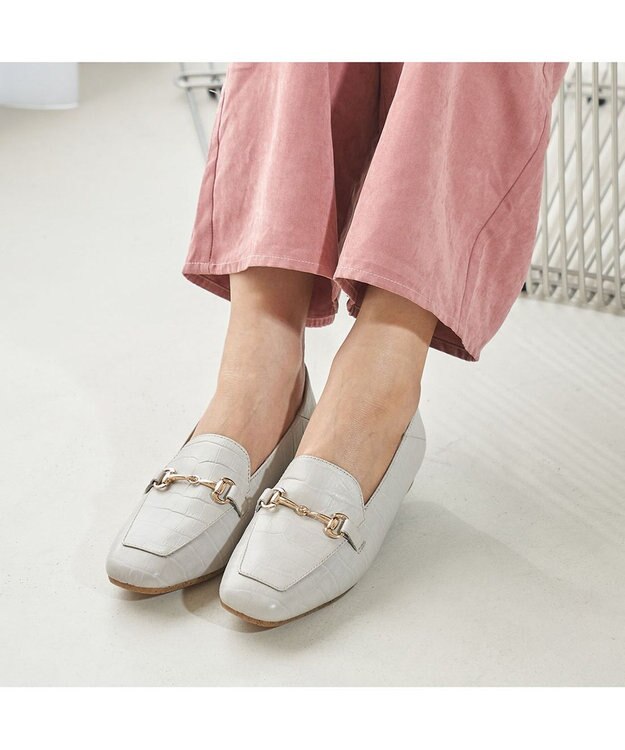 ing <ing>【WEB限定】モカシンビットローファー ホワイトカタオシ