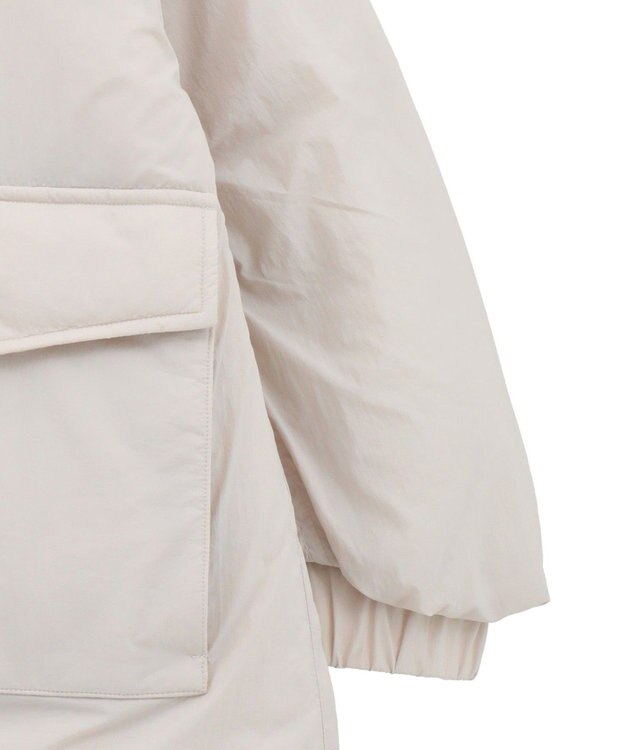 Green Parks フーディ中綿コート Light Gray