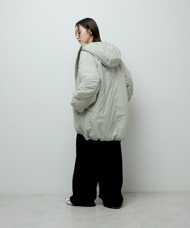 Green Parks フーディ中綿コート Olive