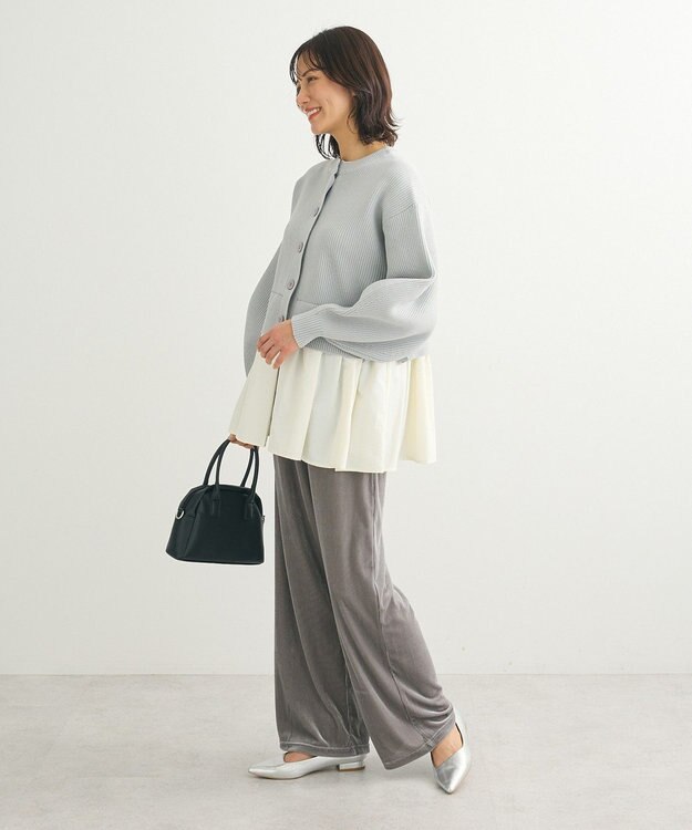 Green Parks ・ＥＬＥＮＣＡＲＥ　ＤＵＥ　スソレイヤーニットカーディカ Light Gray