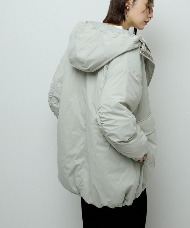 Green Parks フーディ中綿コート Olive