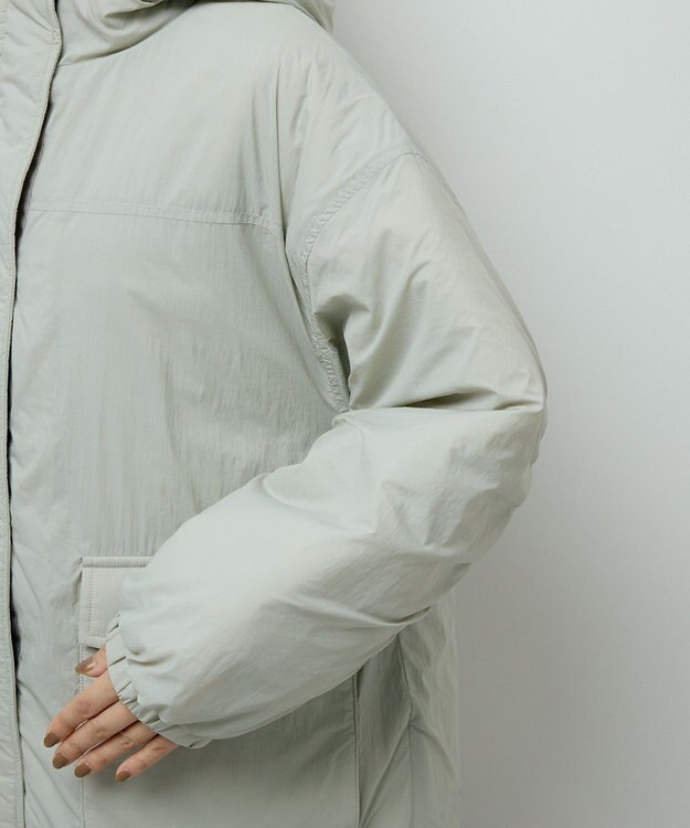 Green Parks フーディ中綿コート Olive