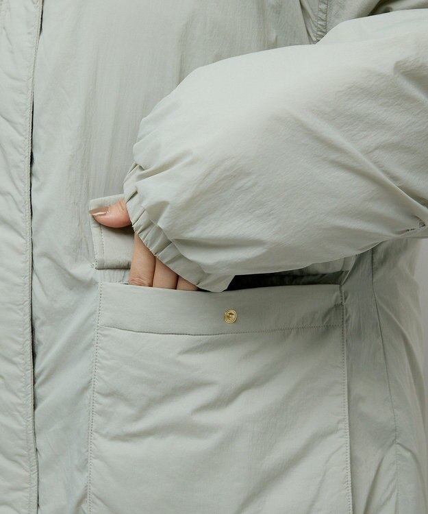 Green Parks フーディ中綿コート Olive