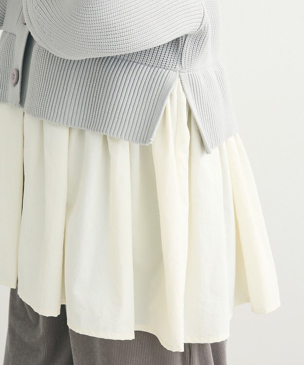 Green Parks ・ＥＬＥＮＣＡＲＥ　ＤＵＥ　スソレイヤーニットカーディカ Light Gray