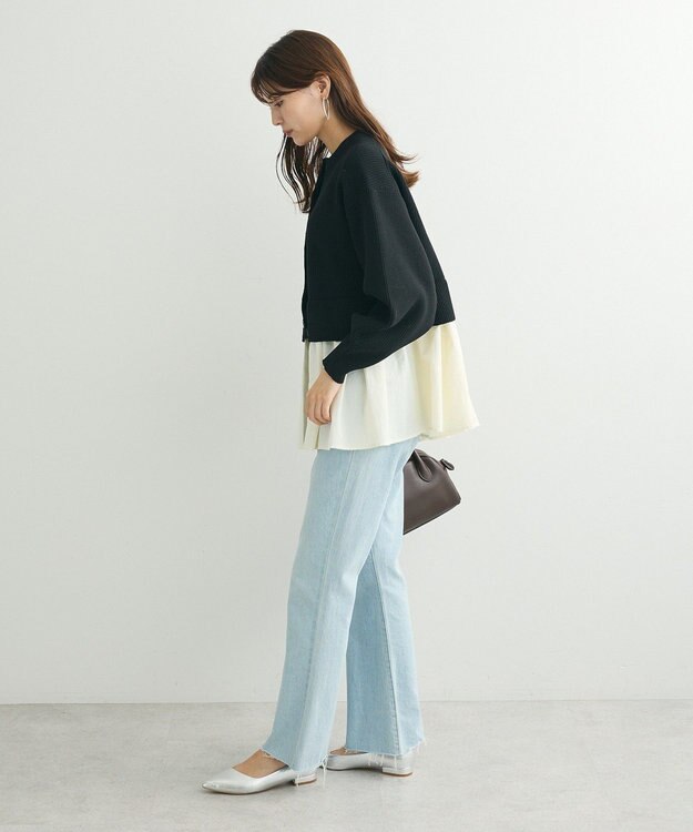 Green Parks ・ＥＬＥＮＣＡＲＥ　ＤＵＥ　スソレイヤーニットカーディカ Black