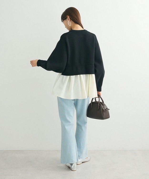 Green Parks ・ＥＬＥＮＣＡＲＥ　ＤＵＥ　スソレイヤーニットカーディカ Black