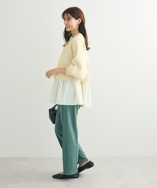 Green Parks ・ＥＬＥＮＣＡＲＥ　ＤＵＥ　スソレイヤーニットカーディカ Ivory