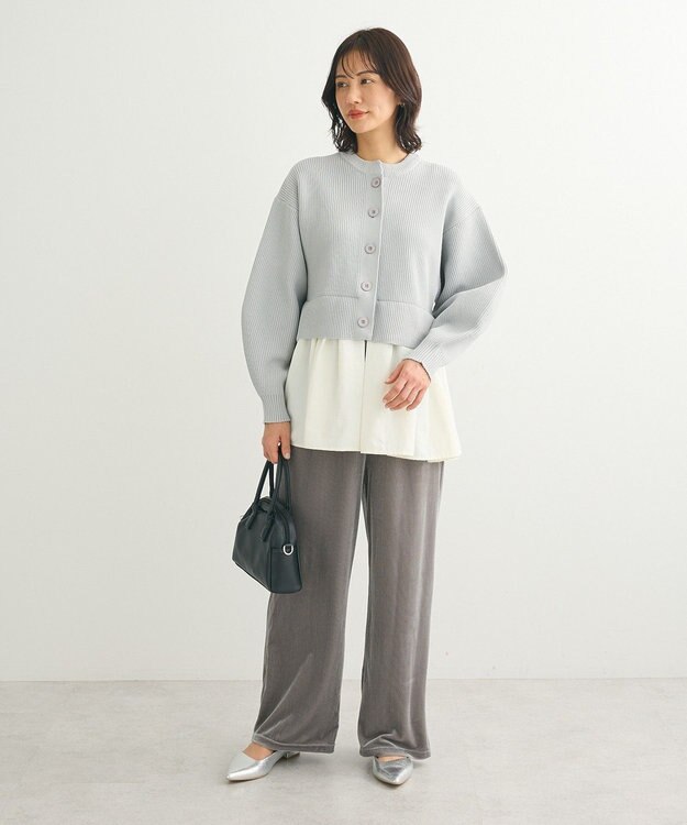 Green Parks ・ＥＬＥＮＣＡＲＥ　ＤＵＥ　スソレイヤーニットカーディカ Light Gray