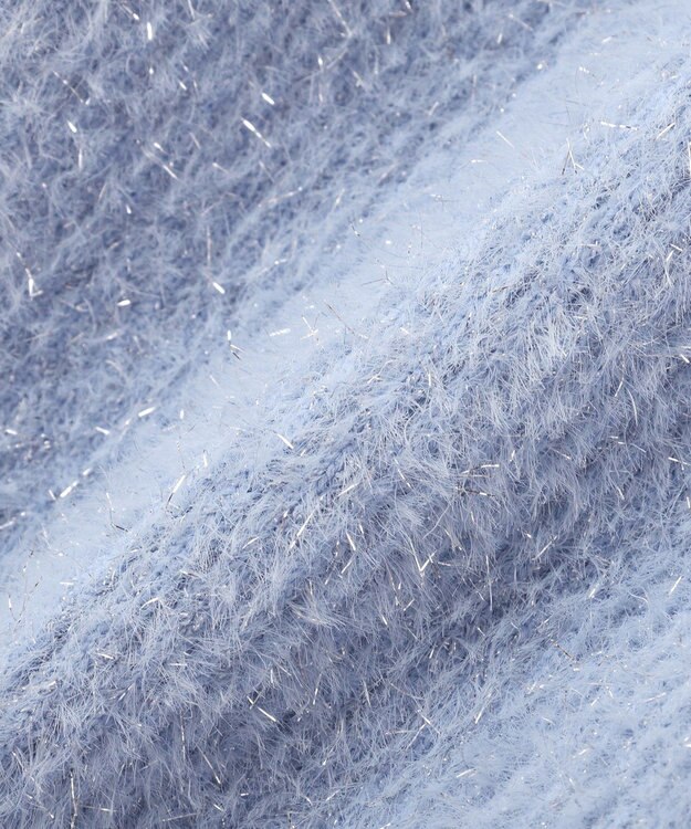YECCA VECCA ラメシャギードルマンニット Light Blue