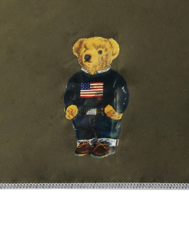 MOONBAT 【軽量】POLO RALPH LAUREN 遮光 晴雨兼用 折りたたみ日傘 無地 ポロベア カーキー