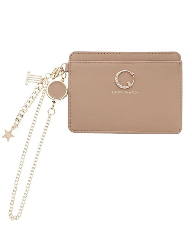 LANVIN en Bleu ルナ リール付きパスケース ベージュ