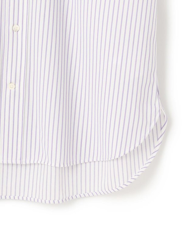 J.PRESS MEN 【KING SIZE】【夏に嬉しい高機能】カノコインレイストライプパッチポケット シャツ/B.D. パープル系1