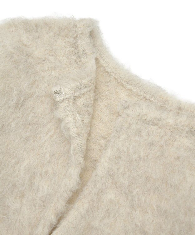Green Parks 前後２ｗａｙキーネックシャギーニット Beige