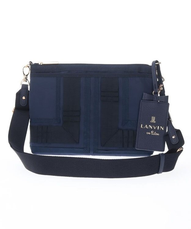 LANVIN en Bleu ミエル パスケース付サコッシュ(ラメ無し) ネイビー