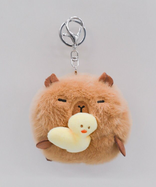 WEGO ふりふりあにまるぬいぐるみキーホルダー ブラウン