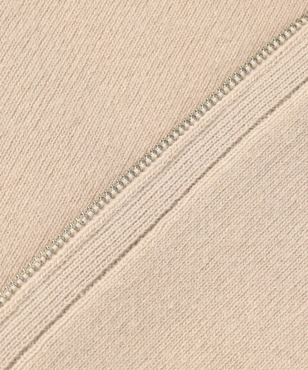 J.PRESS LADIES L CAT ジップアップ ブルゾン ニット ベージュ系