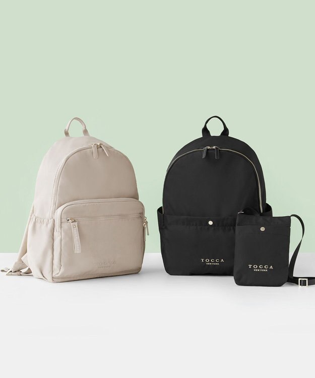 TOCCA 【A4サイズ収納可・WEB＆一部店舗限定】CAROVANA BACKPACK 10ポケットバックパック ベージュ系