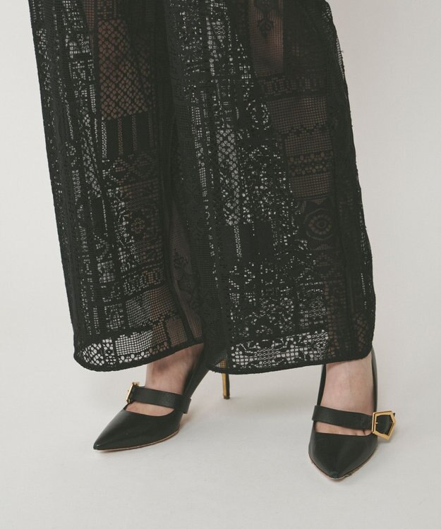 GRACE CONTINENTAL キカレースイージーパンツ ブラック