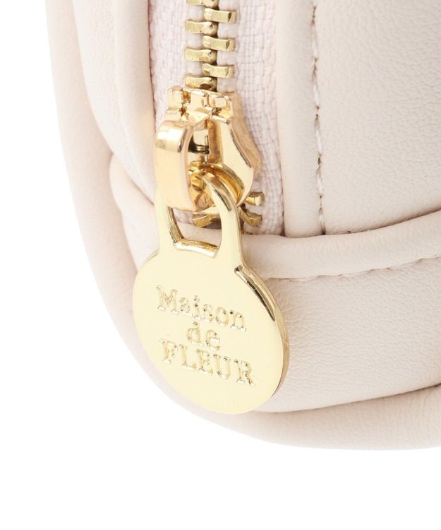 Maison de FLEUR パールビジュー合皮リボンロングポーチ Light Pink