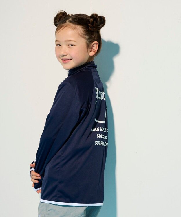 OP／FILA 【RUSTY】ニコちゃんプリントラッシュガード ネイビー