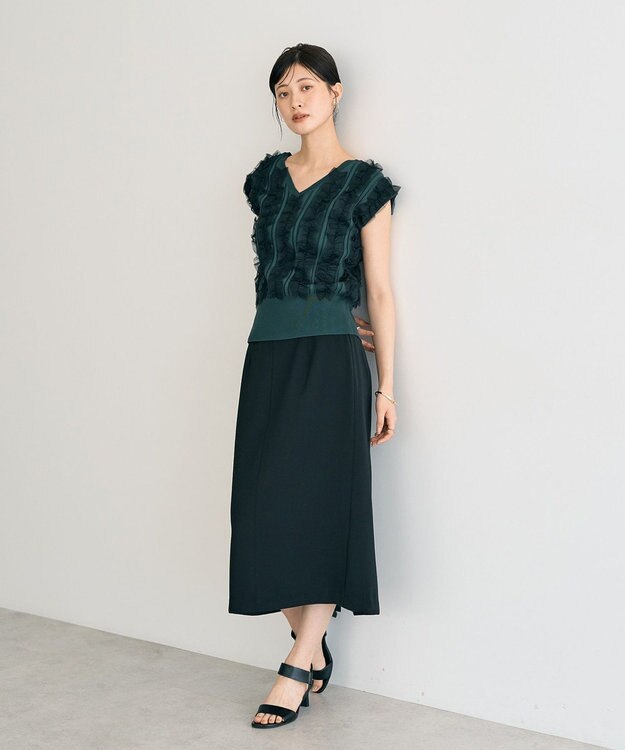 YECCA VECCA ポケットデザインナロースカート Black