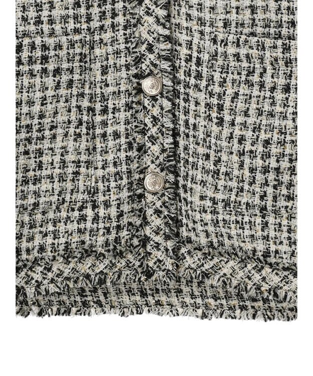 Green Parks ・ＥＬＥＮＣＡＲＥ　ＤＵＥ　ツィードノーカラーベスト Ivory