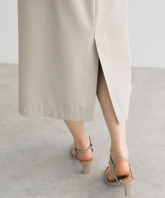 YECCA VECCA ポケットデザインナロースカート Light Beige