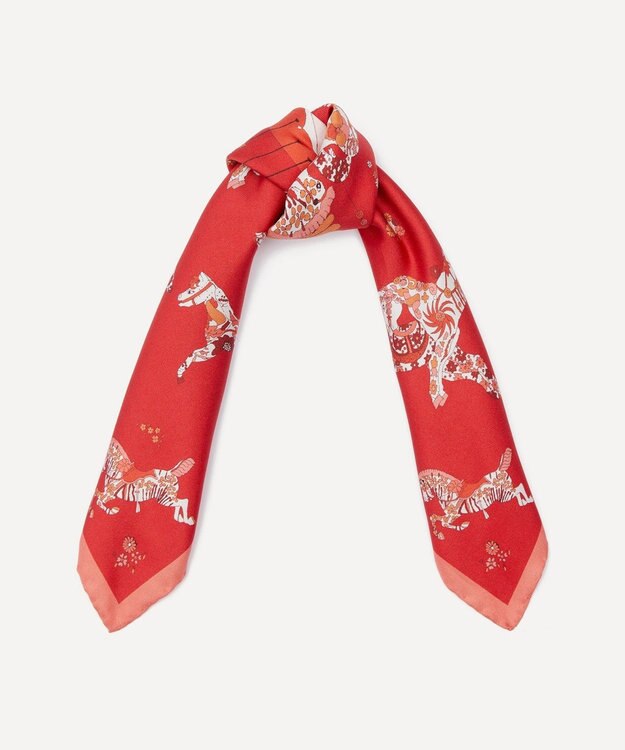 LIBERTY. エモリー キャンキャン シルクスカーフ 45 レッド