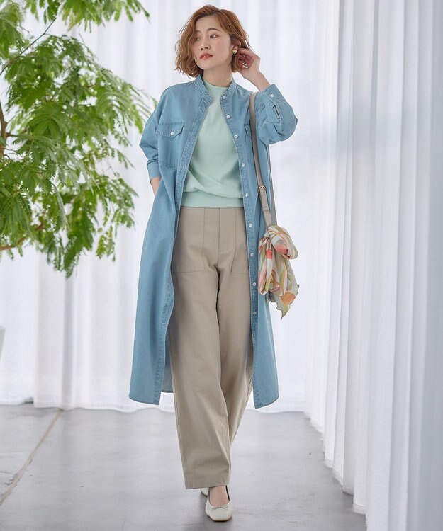 23区 Ratti  ペインティング柄 ロングスカーフ オレンジ系6