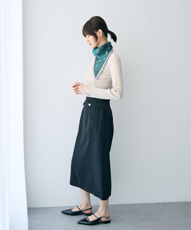 YECCA VECCA ポケットデザインナロースカート Black