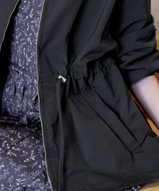 Tiaclasse 【新色追加・洗える】メモリーノーカラードロストブルゾン ブラック