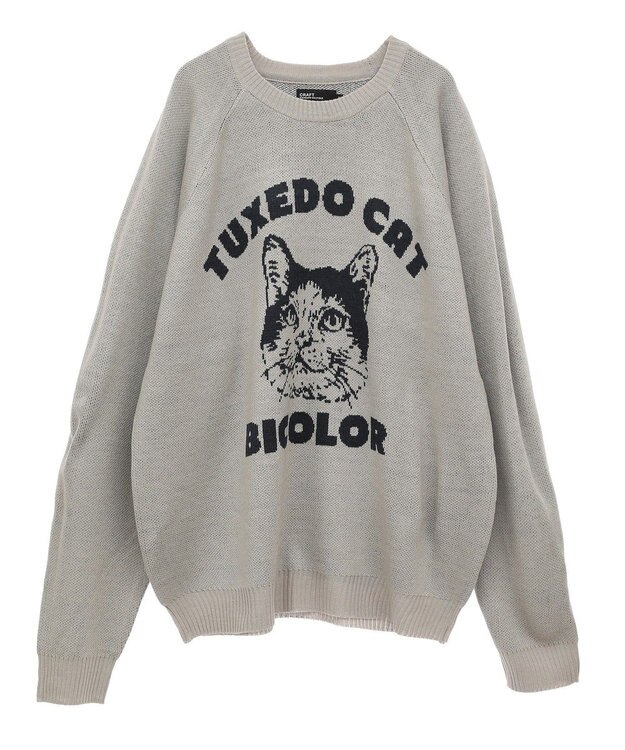 CRAFT STANDARD BOUTIQUE 【ユニセックス】アニマルジャガードニット Gray