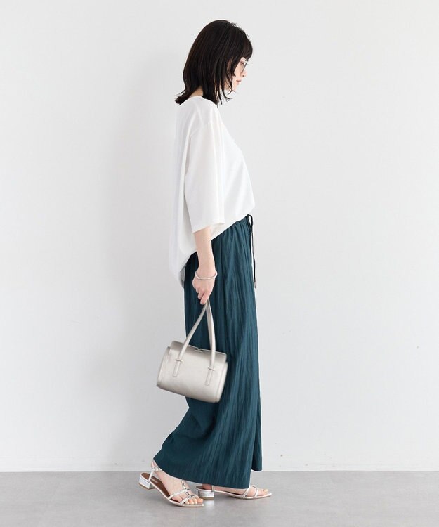 YECCA VECCA 【UVカット/遮熱/接触冷感】COOLタックワイドパンツ Blue Green