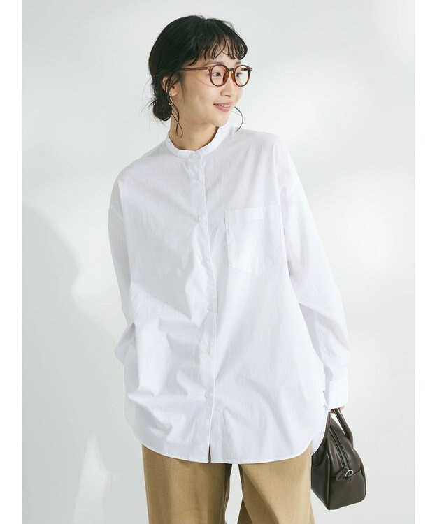 CRAFT STANDARD BOUTIQUE バンドカラーシャツ Off White