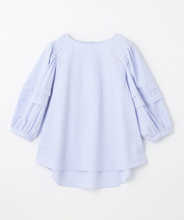 ANY 【UVカット/抗菌防臭/吸水速乾】エニィファンクション袖タックブラウス サックス