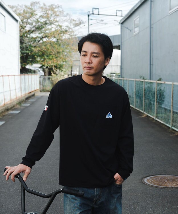 SHARE PARK MENS 【UVケア・吸水速乾・ストレッチ・軽量 】エンブレムTシャツ（L・XLサイズ） ブラック系