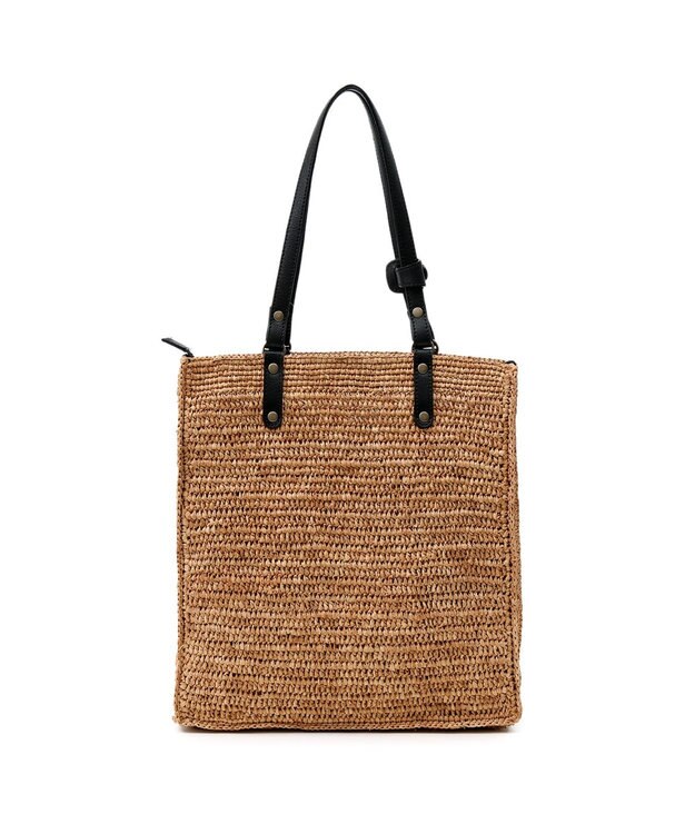 IBIZA ラフィア　セミショルダーバッグ 濃茶