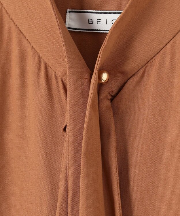 BEIGE， 【S-size】COLIGNY / ボウタイブラウス Camel