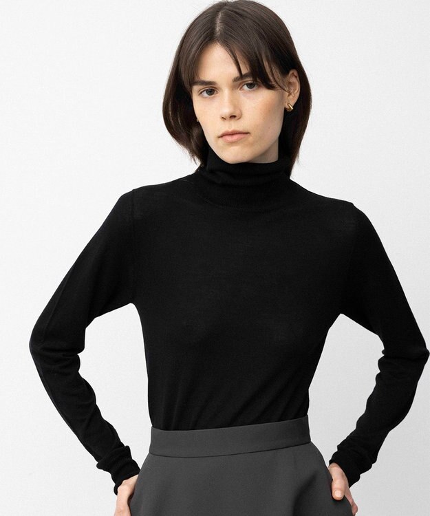 NAVE 【Nave】リュクスウール タートルネック ニット ブラック系