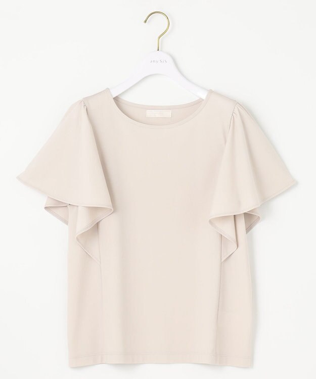 ANY SIS 【洗える】フリルスリーブ カットソー アイボリー